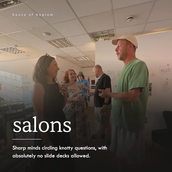 Salons: sharp minds circling knotty questions, with absolutely no slide decks allowed