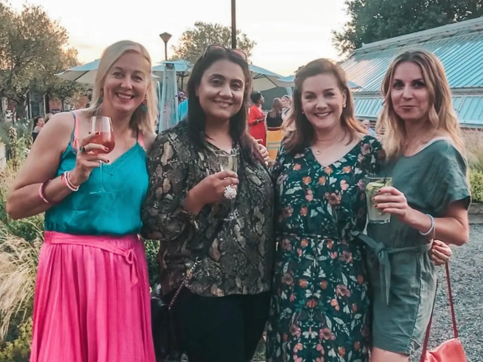 Four members of the Inspiration Space community together at the 2018 summer party