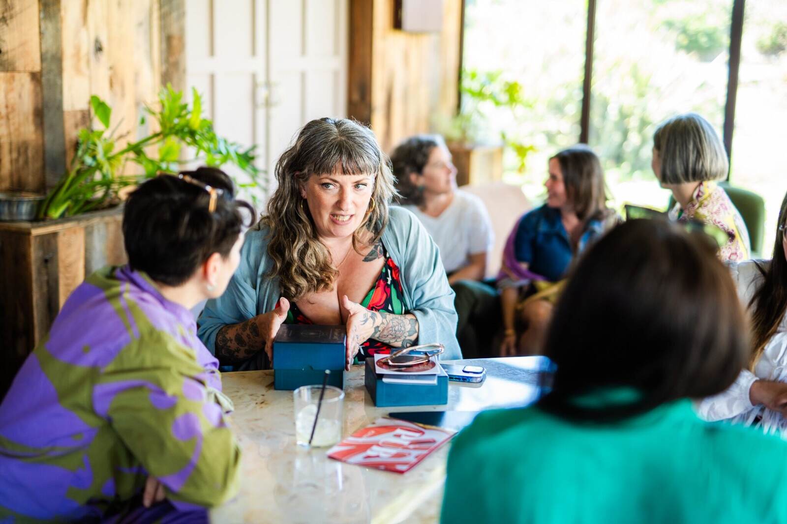 Guests in conversation at an Inspiration Space event