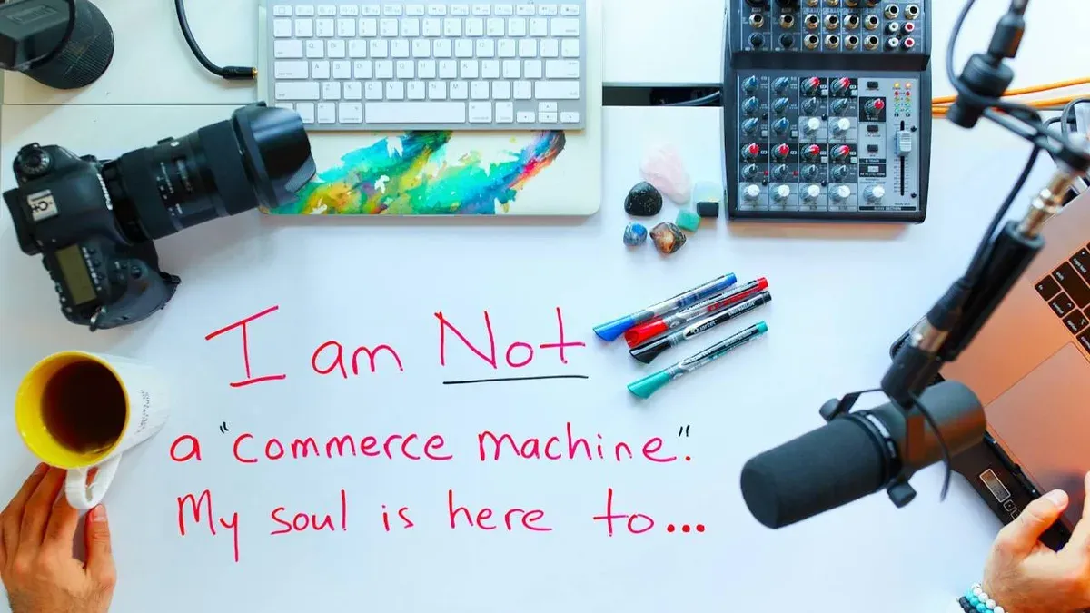 Small business owner connecting with purpose and core values - The Inspiration Space